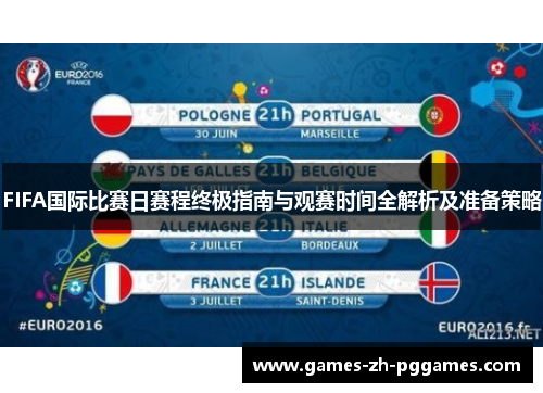 FIFA国际比赛日赛程终极指南与观赛时间全解析及准备策略 FIFA国际比赛日赛程终极指南与观赛时间全解析及准备策略